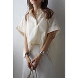 IVORY | ロールアップスキッパーシャツ 77-003800 | BONJOUR SAGAN