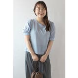 ボリューム半袖シアーブラウス 77-003815 | BONJOUR SAGAN | 詳細画像1 