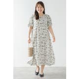 WHITE×BLACK | ウエストドロストリボン花柄ワンピース 77-003821 | BONJOUR SAGAN