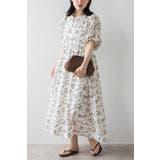 ウエストドロストリボン花柄ワンピース 77-003821 | BONJOUR SAGAN | 詳細画像43 