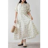 ウエストドロストリボン花柄ワンピース 77-003821 | BONJOUR SAGAN | 詳細画像52 