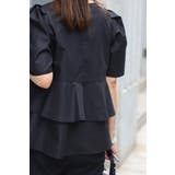 袖タックペプラムブラウス×フロントスリットパンツセットアップ 77 003835 | BONJOUR SAGAN | 詳細画像6 