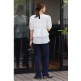 袖タックペプラムブラウス×フロントスリットパンツセットアップ 77 003835 | BONJOUR SAGAN | 詳細画像18 