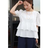 袖タックペプラムブラウス×フロントスリットパンツセットアップ 77 003835 | BONJOUR SAGAN | 詳細画像20 