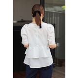 袖タックペプラムブラウス×フロントスリットパンツセットアップ 77 003835 | BONJOUR SAGAN | 詳細画像22 