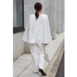 オーガンジードッキングケープブラウス×フロントスリットパンツセットアップ 77 … | BONJOUR SAGAN | 詳細画像2 