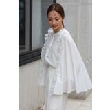 オーガンジードッキングケープブラウス×フロントスリットパンツセットアップ 77 … | BONJOUR SAGAN | 詳細画像3 