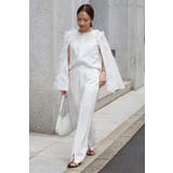 オーガンジードッキングケープブラウス×フロントスリットパンツセットアップ 77 … | BONJOUR SAGAN | 詳細画像7 