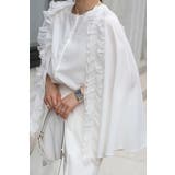 オーガンジードッキングケープブラウス×フロントスリットパンツセットアップ 77 … | BONJOUR SAGAN | 詳細画像8 