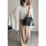 オーガンジードッキングケープブラウス×フロントスリットパンツセットアップ 77 … | BONJOUR SAGAN | 詳細画像17 