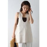 IVORY | ウェーブネックチュニックベスト 77-003839 | BONJOUR SAGAN