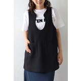 BLACK | ウェーブネックチュニックベスト 77-003839 | BONJOUR SAGAN