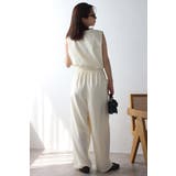 ウエストドロストノースリーブVネックオールインワン 77-003840 | BONJOUR SAGAN | 詳細画像6 