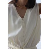 ウエストドロストノースリーブVネックオールインワン 77-003840 | BONJOUR SAGAN | 詳細画像9 