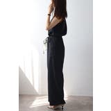 ウエストドロストノースリーブVネックオールインワン 77-003840 | BONJOUR SAGAN | 詳細画像15 