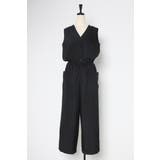 ウエストドロストノースリーブVネックオールインワン 77-003840 | BONJOUR SAGAN | 詳細画像23 