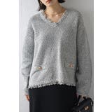 Vネックサマーツイードプルオーバー 77-003863 | BONJOUR SAGAN | 詳細画像8 