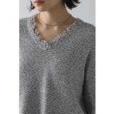 Vネックサマーツイードプルオーバー 77-003863 | BONJOUR SAGAN | 詳細画像17 