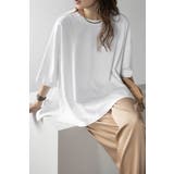 ビッグシルエット前後差Tシャツ 77-003873 | BONJOUR SAGAN | 詳細画像1 