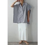 バンドカラースクエアポンチョシャツ  77-003892 | BONJOUR SAGAN | 詳細画像2 