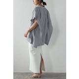 バンドカラースクエアポンチョシャツ  77-003892 | BONJOUR SAGAN | 詳細画像4 