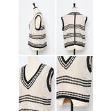 透かし編み配色ニットベスト 77-003911 | BONJOUR SAGAN | 詳細画像17 