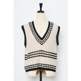 透かし編み配色ニットベスト 77-003911 | BONJOUR SAGAN | 詳細画像18 