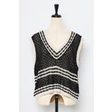 透かし編み配色ニットベスト 77-003911 | BONJOUR SAGAN | 詳細画像19 