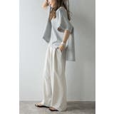 接触冷感 配色キーネックダンボールポンチョ 77-003948 | BONJOUR SAGAN | 詳細画像4 