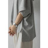 接触冷感 配色キーネックダンボールポンチョ 77-003948 | BONJOUR SAGAN | 詳細画像9 