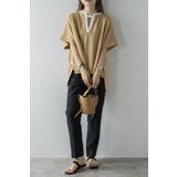 接触冷感 配色キーネックダンボールポンチョ 77-003948 | BONJOUR SAGAN | 詳細画像18 