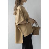 接触冷感 配色キーネックダンボールポンチョ 77-003948 | BONJOUR SAGAN | 詳細画像19 