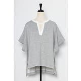 接触冷感 配色キーネックダンボールポンチョ 77-003948 | BONJOUR SAGAN | 詳細画像27 