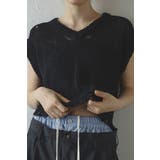 BLACK | damaged knit vest | BONJOUR SAGAN