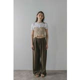 shirring stripe bustier | BONJOUR SAGAN | 詳細画像1 