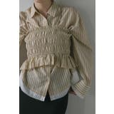 shirring stripe bustier | BONJOUR SAGAN | 詳細画像7 