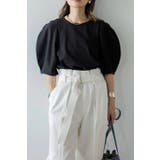 BLACK | コクーンスリーブTシャツ 77-003993 | BONJOUR SAGAN