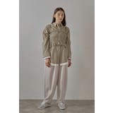 twill curved slacks | BONJOUR SAGAN | 詳細画像1 