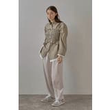 twill curved slacks | BONJOUR SAGAN | 詳細画像2 