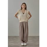 twill curved slacks | BONJOUR SAGAN | 詳細画像18 