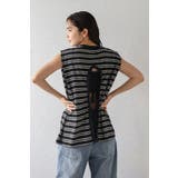 バックデザインボーダートップス 77-004080 | BONJOUR SAGAN | 詳細画像2 