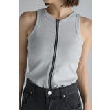 ダブルジップアメスリラメタンクトップ 77-004085 | BONJOUR SAGAN | 詳細画像1 