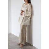 シアークルーネックプルオーバーブラウス 77-004101 | BONJOUR SAGAN | 詳細画像1 