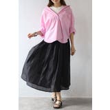 ワッシャーサテンリラクシーギャザースカート 77-004135 | BONJOUR SAGAN | 詳細画像9 