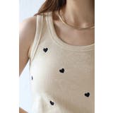 ハート刺繍リブタンクトップ 77-004136 | BONJOUR SAGAN | 詳細画像6 