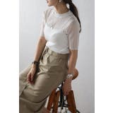 WHITE | メタリックシアーニットT 77-004160 | BONJOUR SAGAN