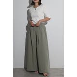 タックフレアワイドパンツ 77-004169 | BONJOUR SAGAN | 詳細画像1 