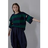 NAVY×GREEN | shoulder slit border | BONJOUR SAGAN