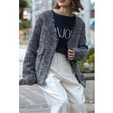 ツイードフリンジVネックジャケット 77-004464 | BONJOUR SAGAN | 詳細画像12 