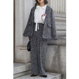 ツイードフリンジVネックジャケット 77-004464 | BONJOUR SAGAN | 詳細画像1 